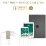 Native Union Smart HUB - 4-Port USB Wall Charger (Including One USB-C Port) with 2 x AC Outlets - Quick Charging for iPhone, iPad, Smartphones and Tablets (Taupe)