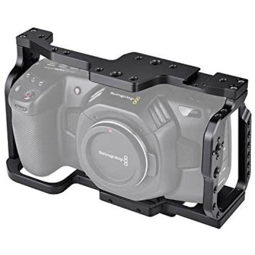 Neewer Camera Cage Compatible with BMPCC 4K and 6K Blackmagic Design Pocket Cinema Camera 4K and 6K with Quick Shoe Plate and Cold Shoe