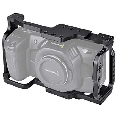 Neewer Camera Cage Compatible with BMPCC 4K and 6K Blackmagic Design Pocket Cinema Camera 4K and 6K with Quick Shoe Plate and Cold Shoe Neewer Camera Cage Compatible with BMPCC 4K and 6K Blackmagic Design Pocket Cinema Camera 4K and 6K with Quick Shoe Plate and Cold Shoe