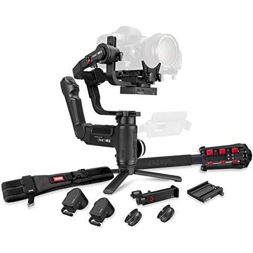 Zhiyun Crane 3 LAB 3-Axis Handheld Gimbal Stabilizer for DSLR Mirrorless Camera Sony Canon Panasonic Nikon (Creator Package - with Phone Holder,Zoom Focus Motor, Camera Belt, Quick Setup Kit, Monopod)