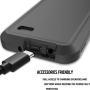AMENQ Case for LG Aristo 2/LG Tribute Empire/LG Tribute Dynasty/LG Rebel 3 L158VL/LG Rebel 4 LTE, 3 in 1 Heavy Duty Shockproof with Rugged Hard PC and TPU Bumper Protective Armor Phone Cover-Black