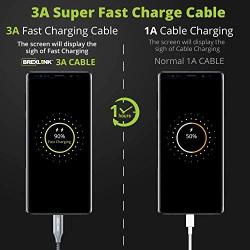 BrexLink Type C Charging Cable(3.3+6.6+6.6+10ft), USB C to USB A Charger Nylon Braided 3A Fast Charging Cord for Samsung Galaxy S20 S10 S9 S8 Note 10 9, Google Pixel, LG V40 V30 G8 G6