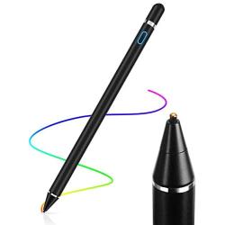 AICase Stylus Pens for Touch Screens, 1.45mm High Precision and Sensitivity Point IPad Pencil Fine Point Active Smart Digital Pen for Tablet Work at iOS and Android Touch Screen (Black)