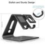 Apple Watch Stand, OMOTON 2 in 1 Universal Desktop Stand Holder for iPhone and Apple Watch Series 5/4/3/2/1 (Both 38mm/40mm/42mm/44mm) (Black)