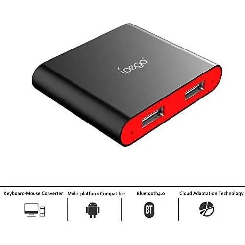 Ipega PG-9116 Mini Wireless Bluetooth Keyboard Mouse Converter Adapter for Game Controller Pubg Mobile Android and iOS