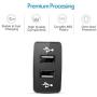MICTUNING UC001 2.1A Dual USB Power Socket Compatible with Smart Phone PDA iPad iPhone Charger Replacement for Toyota