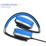 Kids Headphones Elecder i41 Headphones for Kids Children Girls Boys Teens Foldable Adjustable On Ear Headphones with 3.5mm Jack for iPad Cellphones Computer Kindle Airplane School Black&Blue