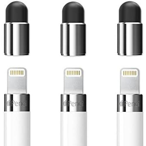 FRTMA [2 in 1] for Apple Pencil Cap Replacement/as Stylus for All Touch Screen Tablets/Cell Phones (Pack of 3)