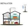 Lintratek 4G LTE Signal Booster Verizon AT&T T-Mobile Band 4 1700MHz Cellular Signal Amplifier Repeater Kit Voice & Data for Home/Cottage/Office LCD Display 65dB FCC