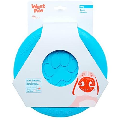 West Paw Zogoflex Zisc Dog Frisbee, High Flying Aerodynamic Disc for Dogs Puppy – Lightweight, Floatable Dog Frisbees for Fetch, Tug of War, Catch, Play – Doubles as Food/Water Bowl, Made in USA