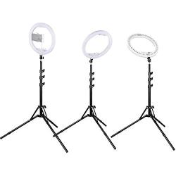 AW 13" Dimmable LED Ring Light RGB with Tripod Stand Ball Head Phone Holder Remote for Photo Makeup Video 6500K