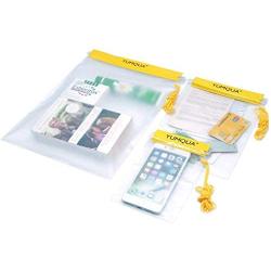 YUMQUA Clear Waterproof Bags, Water Tight Cases Pouch Dry Bags for Camera Mobile Phone Maps Pouch Kayak Military Boating Document Holder