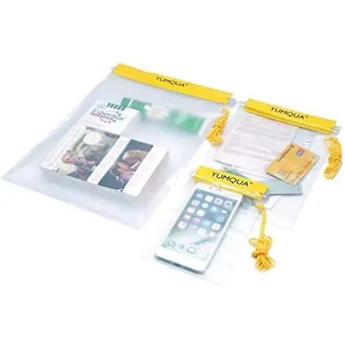 YUMQUA Clear Waterproof Bags, Water Tight Cases Pouch Dry Bags for Camera Mobile Phone Maps Pouch Kayak Military Boating Document Holder YUMQUA Clear Waterproof Bags, Water Tight Cases Pouch Dry Bags for Camera Mobile Phone Maps Pouch Kayak Military Boating Document Holder