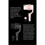 FeiyuTech Vlog Pocket 3-Axis Foldable Handheld Gimbal Stabilizer for All Cellphone with The Width Between 42-88mm, Matching with Carry Bag,Tripod,Extension Rod,Color (Pink)
