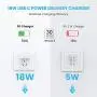 UGREEN USB C Charger 18W PD Fast Charger Wall Type C Power Delivery for iPhone SE 11 Pro Max Xs Max XR X 8 Plus, AirPods Pro, iPad Pro, Google Pixel 3a XL, Samsung Galaxy S10+ S9+, LG V50 ThinQ G8