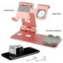Cell Phone Stand and Watch Stand,Universal Desktop Stand Holder, Compatible with for for IPad, iPhone 6s 7 8 X Plus, Nintendo Switch (Rose Gold)
