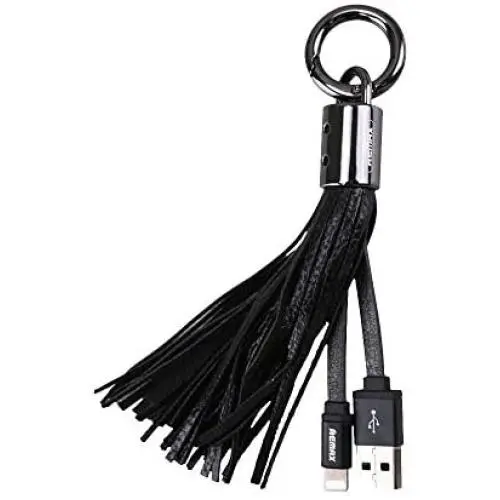 Remax Cute Portable Cable USB Cable Tassels Keychain Gift Compatible with Cell Phone X 8 8Plus 7 7 Plus 6S 6 Tablet mini Air (Tassels/Black) Remax Cute Portable Cable USB Cable Tassels Keychain Gift Compatible with Cell Phone X 8 8Plus 7 7 Plus 6S 6 Tablet mini Air (Tassels/Black)