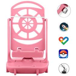 Orzero Steps Counter Accessories Compatible for Poke Ball Plus, Pokemon Go Cellphone Pedometer, (USB Cable) (Easy Installation) (Mute Version) (Support 2 Phones) Quick Steps Earning Device- Pink