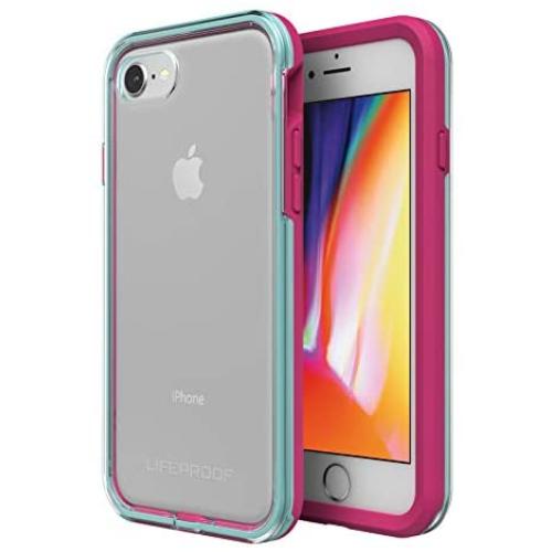 LifeProof SLAM Series Case for iPhone SE (2nd gen - 2020) and iPhone 8/7 (NOT Plus) - Retail Packaging - Aloha Sunset (Clear/Blue Tint/Process Magenta) (77-57406)