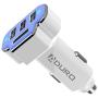 Aduro 4 Port Car Charger Adapter, 12V Fast Car Charger USB Adapter Power Station 5.2A/26W Output (Blue)