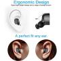 Single Mini Bluetooth Earbud Wireless Bluetooth Headset in-Ear Invisible Earpiece Business Bluetooth Headphone with Magnetic USB Charging Dock 4Hr Playtime Sweatproof Sport Earphone (Black)
