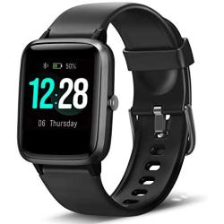 LETSCOM Smart Watch Fitness Tracker Heart Rate Monitor Step Calorie Counter Sleep Monitor Music Control IP68 Water Resistant 1.3" Color Touch Screen Activity Tracking Pedometer for Women Men