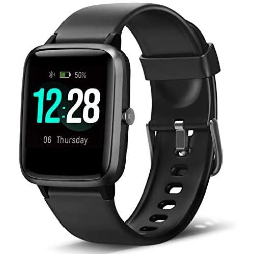 LETSCOM Smart Watch Fitness Tracker Heart Rate Monitor Step Calorie Counter Sleep Monitor Music Control IP68 Water Resistant 1.3" Color Touch Screen Activity Tracking Pedometer for Women Men