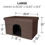 Furhaven Pet Dog Bed - Collapsible Popup Multipurpose Living Room Ottoman Footstool & Felt Pet House Cave Cubby for Cats & Small Dogs - Available in Multiple Colors & Styles