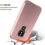 AMENQ Moto E5 Cruise Case, Moto E5 Play/Moto E5 Go Case Heavy Duty Shockproof with Rugged Hard PC and TPU Bumper Protective Armor Phone Cover for Motorola Moto E Play (5th Gen) 2018 (Rose Gold)