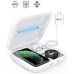 [2020 Latest] Wireless Charger, Powlaken Qi-Certified 3 in 1 Wireless Charging Box for Apple Watch 5/4/3/2/1 AirPods Pro/2/1, Fast Wireless Charging Station for iPhone 11 Pro max/11 Pro/11/Xs Max