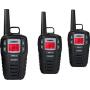 Uniden SX307-3C FRS 3-Pack, Up to 30-Mile Range, Walkie Talkies, 22-Channel FRS 2-Way Radios - Black