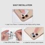 Camera Lens Protector for iPhone 11 Pro/iPhone 11 Pro Max, ICARERSPACE Bling Diamond Camera Lens Cover Sticker Protector - Sliver