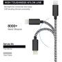 Sharllen Lightning Cord 5Pack[3/3/6/6/10FT] Nylon Braided Cell-Phone Charging Cable USB Fast Charging & Syncing Long Cord,iPhone Charger Compatible iPhone XS/Max/XR/X/8/8P/7/7P/6/iPad/iPod Black&White