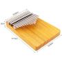 OriGlam 17 Keys Thumb Piano with Study Instruction and Tune Hammer, Portable Thumb Piano, Mbira Wood Finger Piano, Gift for Kids Adult Beginners (Wood)