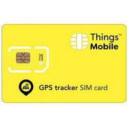 SIM Card for GPS Tracker - Things Mobile - with Global Coverage and Multi-Operator GSM/2G/3G/4G LTE Network, No Fixed Costs, No Expiration Date and Competitive Rates, with $10 Credit Included