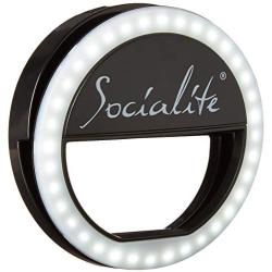 SOCIALITE Mini LED Ring Light - Dimmable Fill Photo & HD Video Lighting for Vblogs & Selfies Universal Mounts to iPhone 6s 6 Plus 5s iPad Mini Tablet Samsung Galaxy S7 S6 Edge Galaxy Large SmartPhones