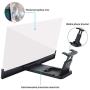 Phone Amplifier - 12 3D HD Phone Amplifier Screen, Phone Screen Magnifier Projector with Foldable Holder Stand for iPhone and Android Smartphones, Phone Screen Enlarger for Videos,Movies and Gaming