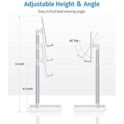Cell Phone Stand, Height Angle Adjustable Phone Stand,Deep Dream Desktop Sturdy Aluminum Metal Phone Holder,Compatible with iPhone/iPad/Kindle/Mobile Phone/Tablet,4-13in