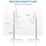 Cell Phone Stand, Height Angle Adjustable Phone Stand,Deep Dream Desktop Sturdy Aluminum Metal Phone Holder,Compatible with iPhone/iPad/Kindle/Mobile Phone/Tablet,4-13in