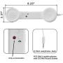 CM Vintage Retro Telephone Handset Cell Phone Receiver MIC Microphone for Cellphone Smartphone, 3.5 mm Socket (White)