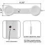 CM Vintage Retro Telephone Handset Cell Phone Receiver MIC Microphone for Cellphone Smartphone, 3.5 mm Socket (White)