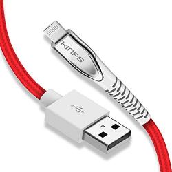 KINPS Apple MFI Certified Lightning Cable 10FT, Upgrade iPhone Charger Cord Compatible with iPhone Xs Max/XS/XR/X/8 Plus/8/7 Plus/7/6S Plu/6Ss, iPad, (Red)