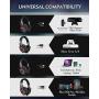 EasySMX Gaming Headset for Xbox One S, X, PS4, PC with Soft Breathing Earmuffs, Adjustable Mic, Comfortable Mute & Automatic Cycling RGB LED Lights, Xbox Headset for Laptop, Nintendo Switch
