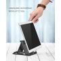 MoKo Phone/Tablet Stand, Foldable Desktop Holder Fit with iPhone 11 Pro Max/11 Pro/11, iPhone Xs/Xs Max/Xr/X, iPhone SE 2020, iPad Pro 11 2020/10.2/Air 3/Mini 5, Galaxy S20 6.2", Black