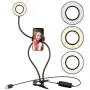 XINBAOHONG Selfie Ring Light with Cell Phone Holder Stand for Live Stream & Makeup,LED Camera Light with Lazy Bracket for Video/Photography, Desk Lamp for Bedroom, Office, Kitchen, Bathroom