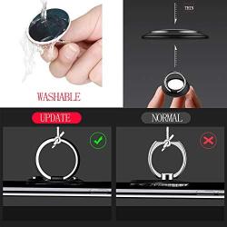 Phone Ring Holder,2PCS 360° Rotation Universal Cell Phone Finger Ring Stand Grip and one Black Kickstand(Round)