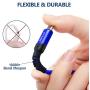 JSAUX USB C to C Cable 60W, 3-Pack [10ft+6.6ft+3.3ft ] Type C Fast Charging Cord Charger Compatible with Samsung Galaxy S20 Ultra Plus S20+ Note 10 10+ A80, Google Pixel 4 3 2 XL iPad Pro 2018 -Blue