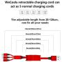 Retractable Multi Fast Charging Cables with 8 PinMini Type C Micro USB Port Connectors is 3 in 1 Retractable Charger Cables Compatible/Replacement with Cell Phones Tablets (4Ft, 2Pack, Charging Only)