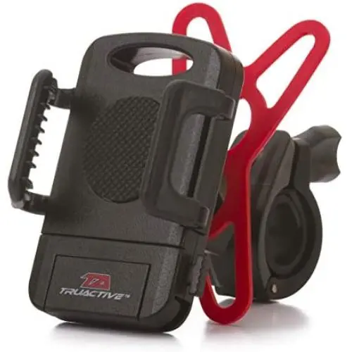 TruActive Bike Phone Mount Cell Phone Holder for Bike - Universal Fit, Motorcycle Phone Mount and Bike Phone Holder - 6 Color Bands - Any Phone or Handlebar - Tool Free Install TruActive Bike Phone Mount Cell Phone Holder for Bike - Universal Fit, Motorcycle Phone Mount and Bike Phone Holder - 6 Color Bands - Any Phone or Handlebar - Tool Free Install