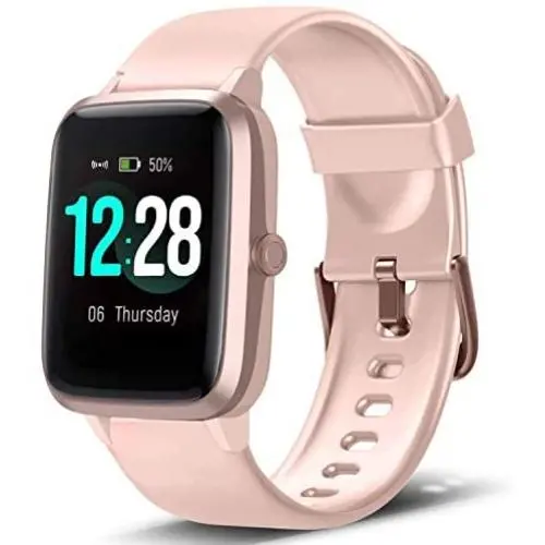 Lintelek Smart Watch with 1.3" LCD Full Touch Screen, Large Screen Fitness Tracker with Heart Rate Monitor, Pedometer, Sleep Tracker, Waterproof Activity Tracker for Men, Women and Gift (Pink) Lintelek Smart Watch with 1.3" LCD Full Touch Screen, Large Screen Fitness Tracker with Heart Rate Monitor, Pedometer, Sleep Tracker, Waterproof Activity Tracker for Men, Women and Gift (Pink)